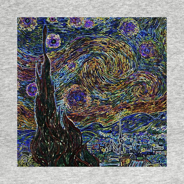 Starry Night Vincent Van Gogh Modern Art by 4Craig